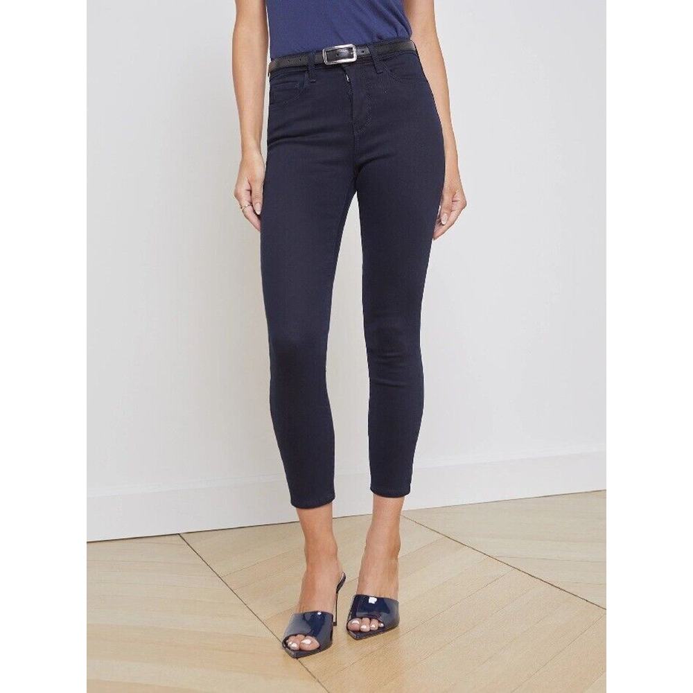 L'Agence Jeans Womens 27 Blue Margot High Waist Skinny Ankle Modal Blend NEW - Picture 2 of 8